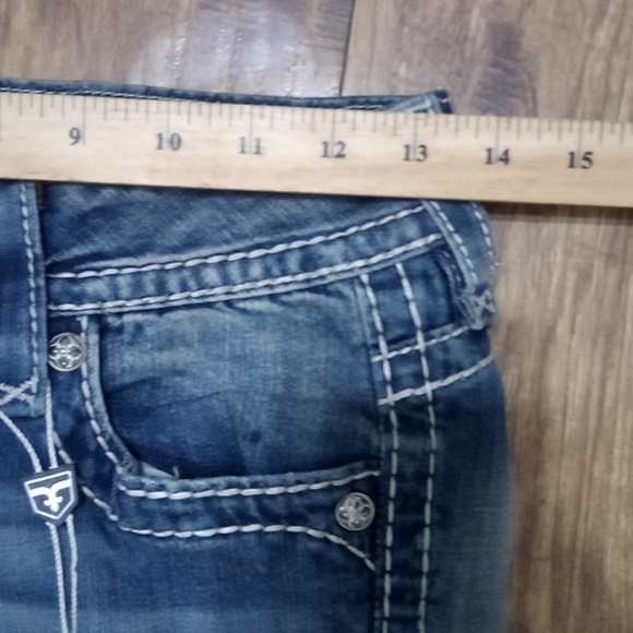 Rock Revival Women's 26 Bootcut Jen Embellished Shimmer Distressed NWT - Picture 10 of 12